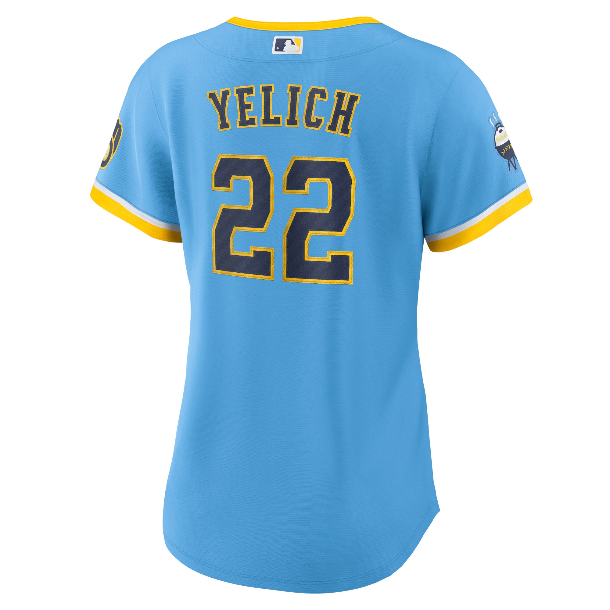 Milwaukee Brewers Christian Yelich Powder Blue City Connect Player MLB Jersey Women's