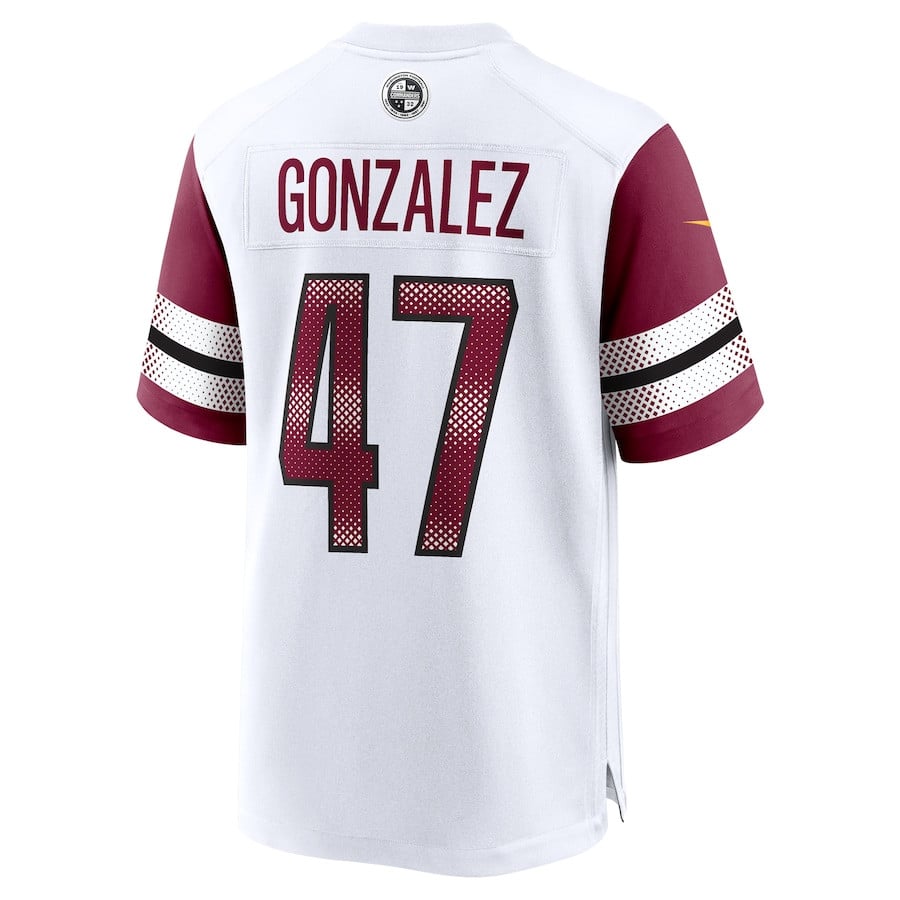 Zane Gonzalez 47 Washington Commanders Game White NFL Jersey Men's
