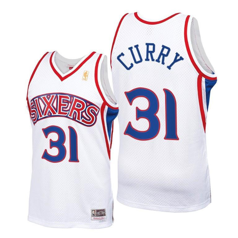 Seth Curry Philadelphia 76ers White Throwback 90s HWC Swingman NBA Jersey Men's