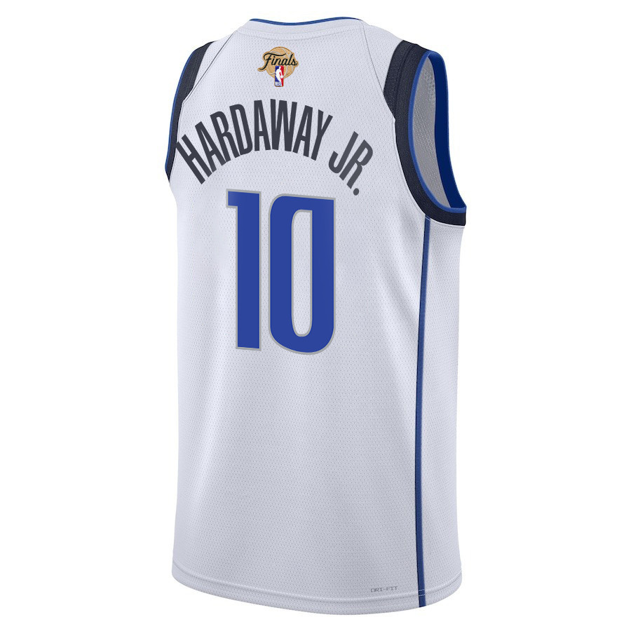 Tim Hardaway Jr. 10 Dallas Mavericks 2024 FINALS PATCH Swingman Association Editio White NBA Jersey Men's