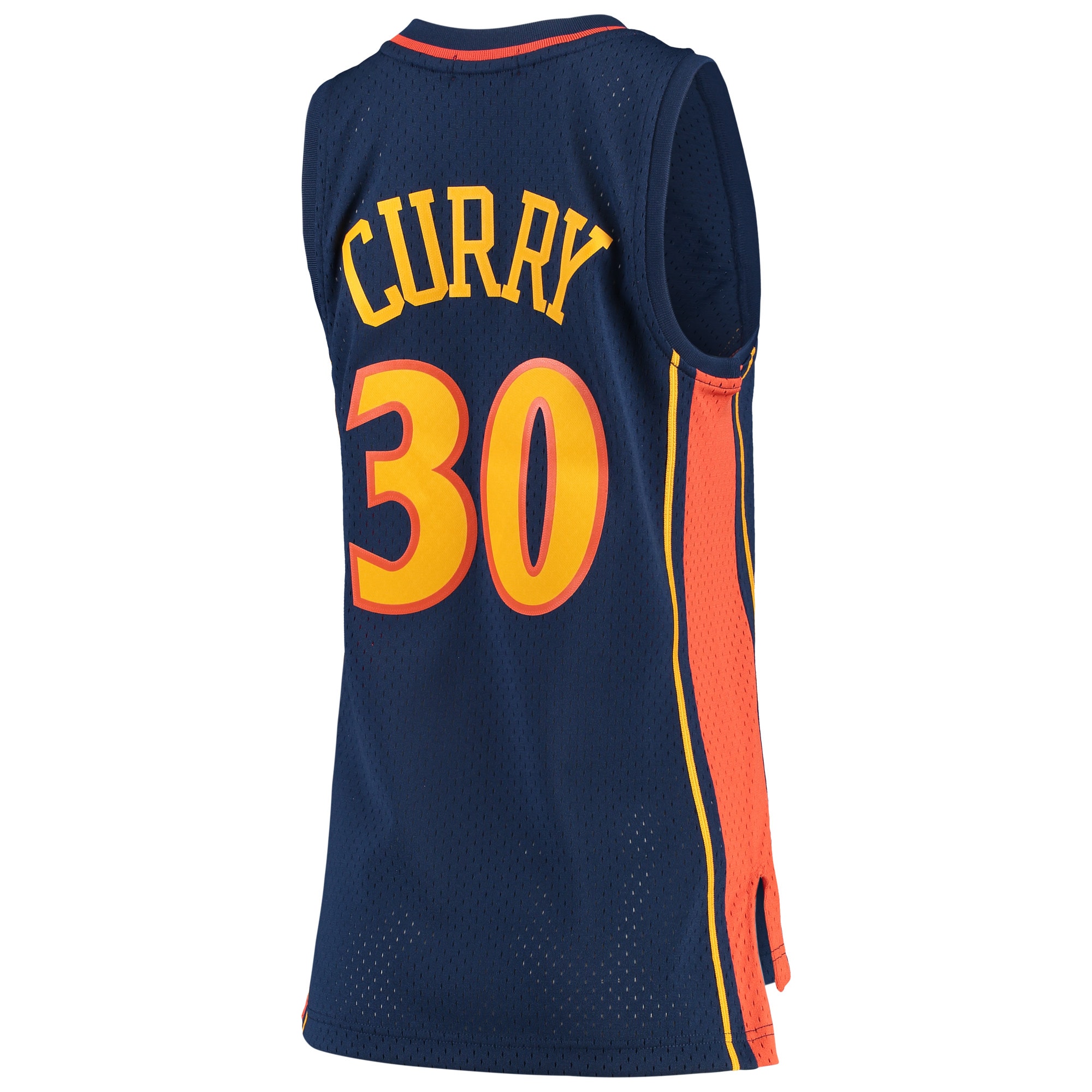 Mitchell Ness Stephen Curry Navy Golden State Warriors 2009-10 Hardwood Classics Swingman NBA Jersey Women's