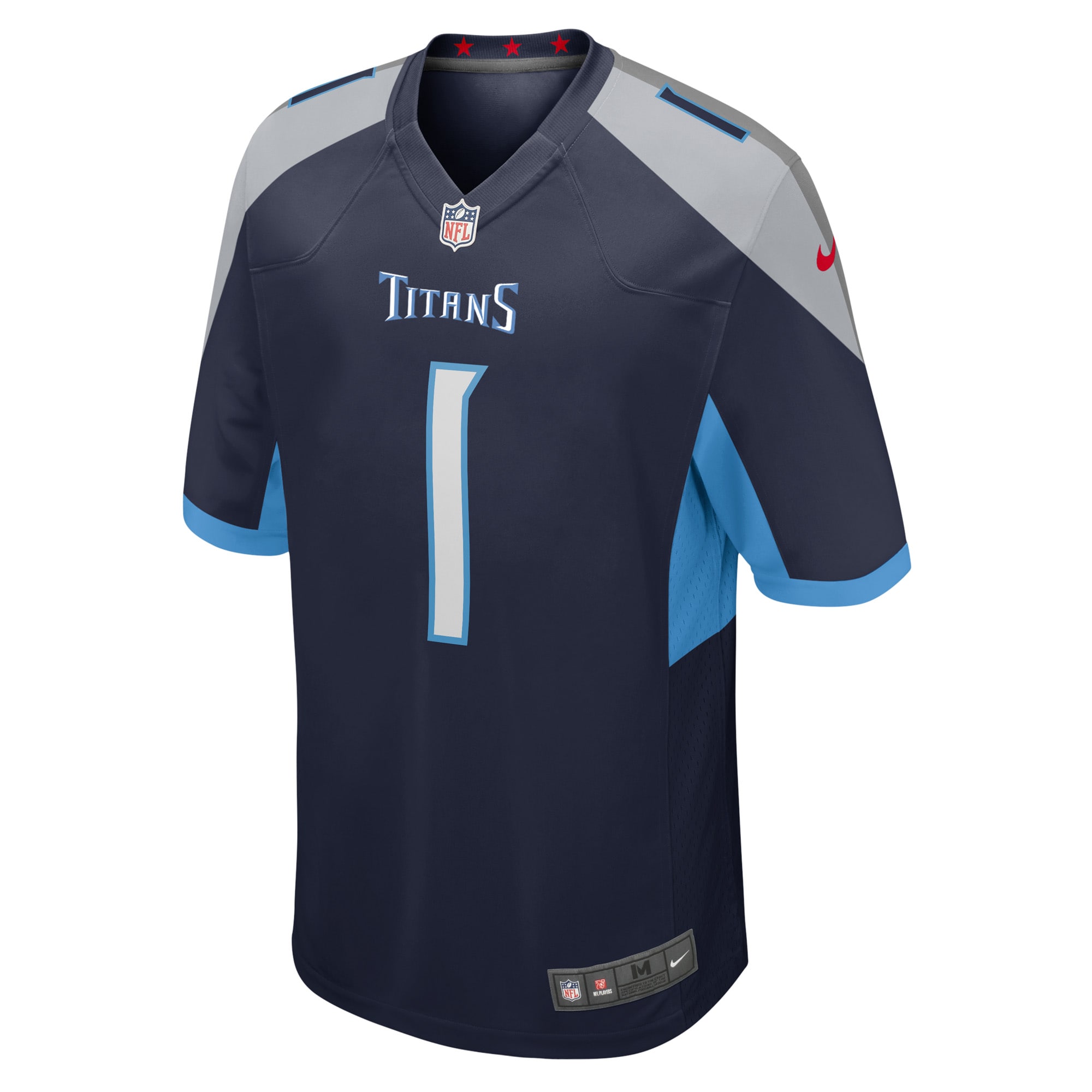 Tennessee Titans Number 1 Groom Navy Game NFL Jersey Men's