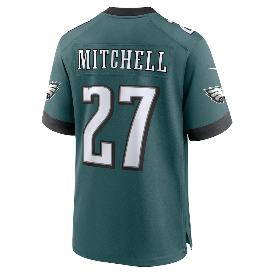 Quinyon Mitchell 27 Philadelphia Eagles Team Game Midnight Green NFL Jersey Men's