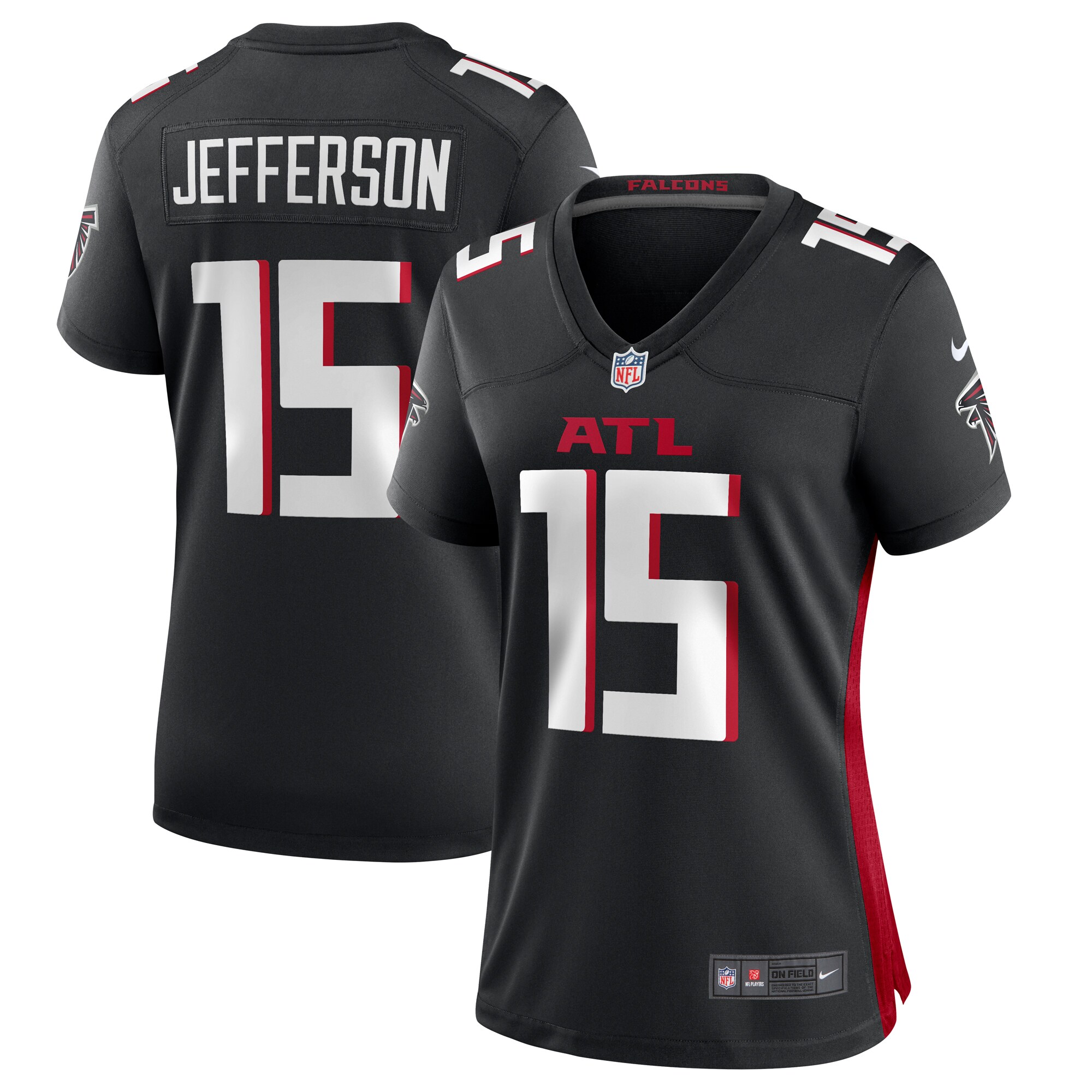 Atlanta Falcons Van Jefferson Black Game NFL Jersey Women's