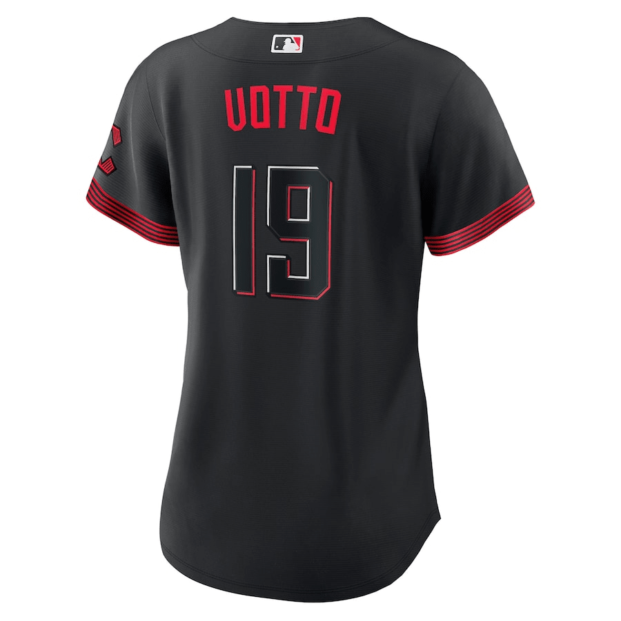 Joey Votto 19 Cincinnati Reds 2023 City Connect Black MLB Jersey Women's