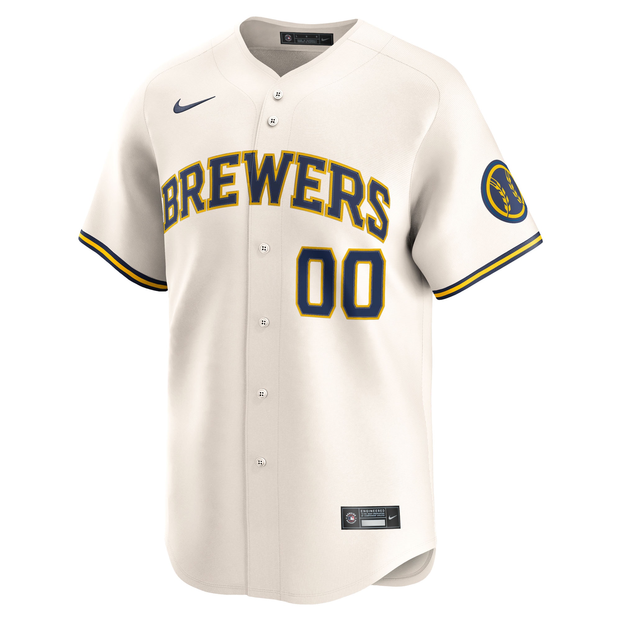 Milwaukee Brewers Cream Home Limited Pick-A-Player Retired Roster MLB Jersey Men's