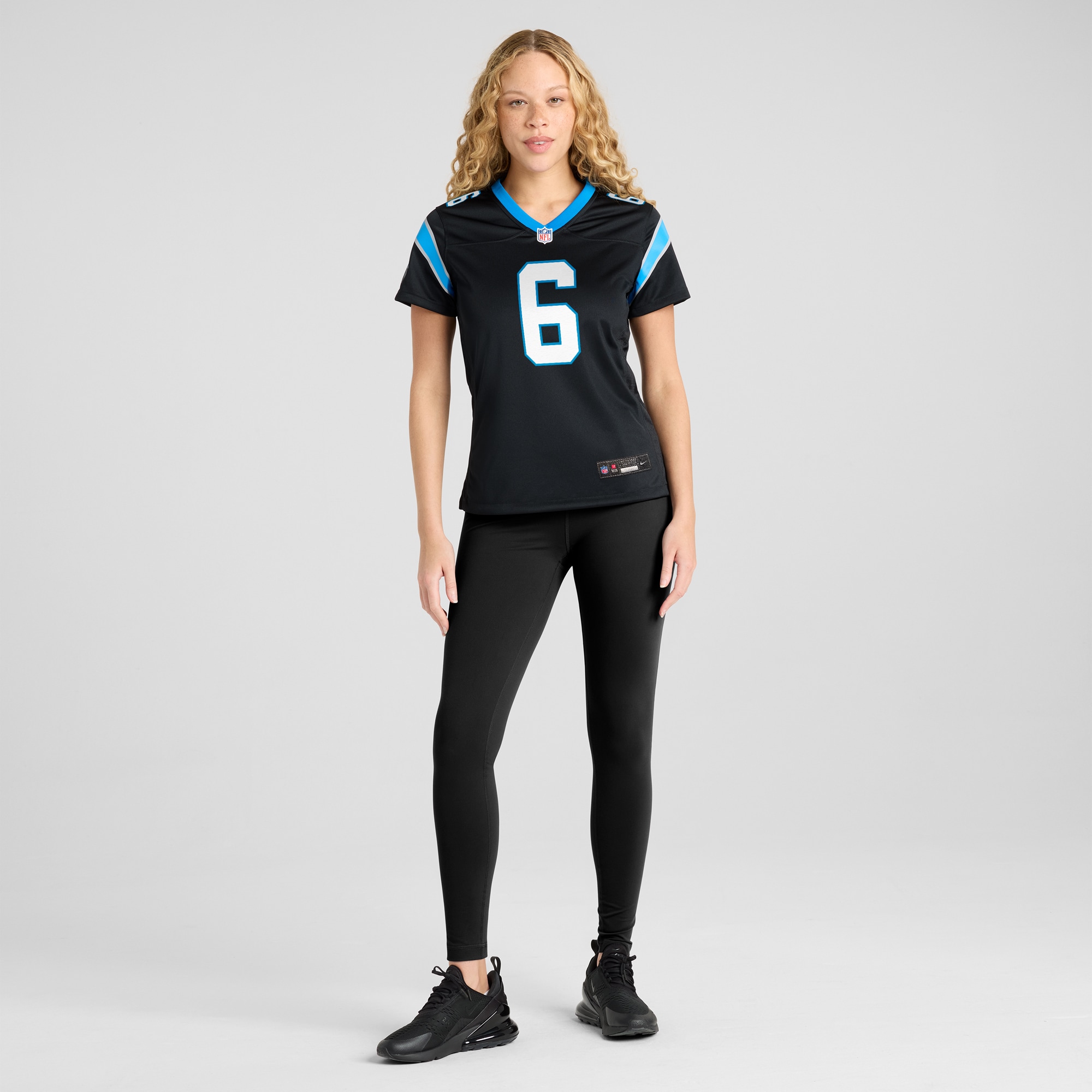 Carolina Panthers Miles Sanders Black All Player NFL Jersey Women's