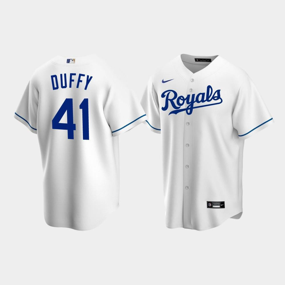 Kansas City Royals 41 Danny Duffy White Home MLB Jersey Men's