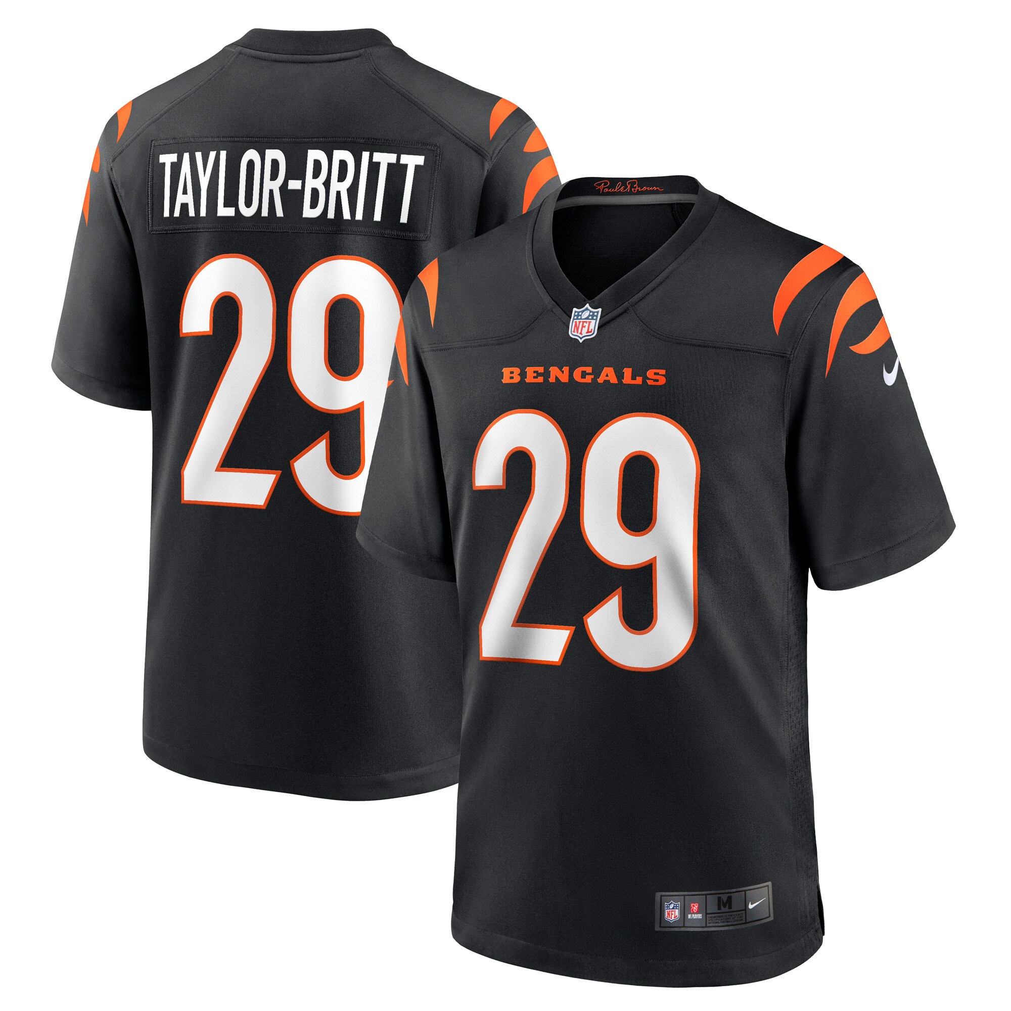 Cincinnati Bengals Cam Taylor-Britt Black Game Player NFL Jersey Men's
