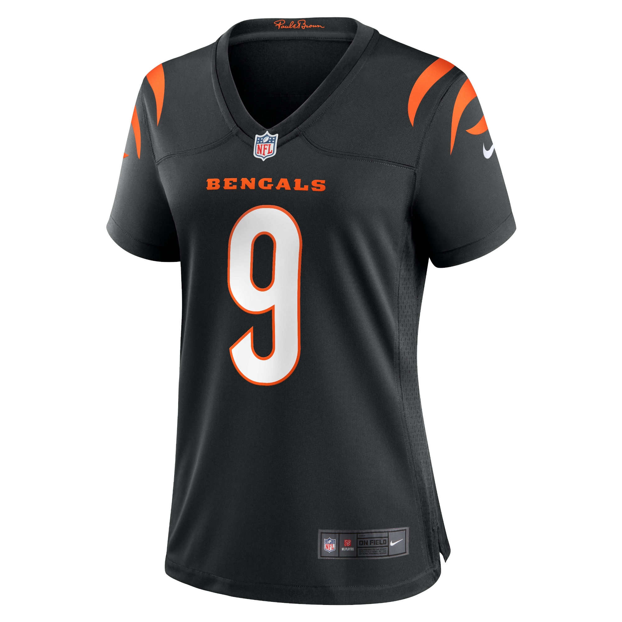 Cincinnati Bengals Joe Burrow Black Player Game NFL Jersey Women's