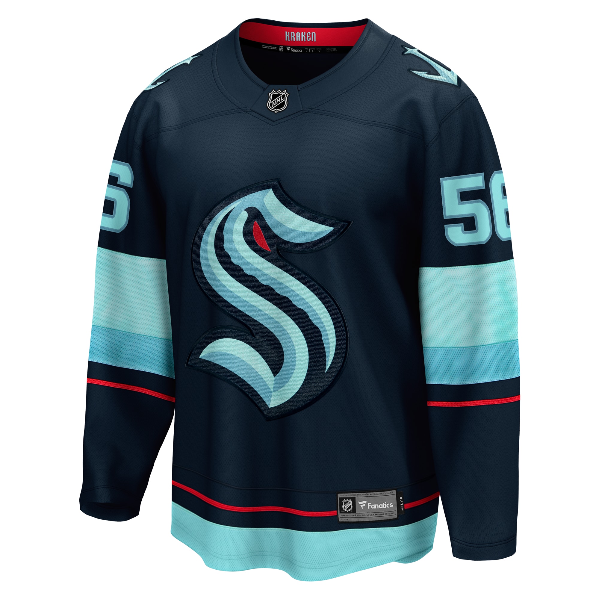 Seattle Kraken Kailer Yamamoto Deep Sea Blue Home Breakaway Player NHL Jersey Men's