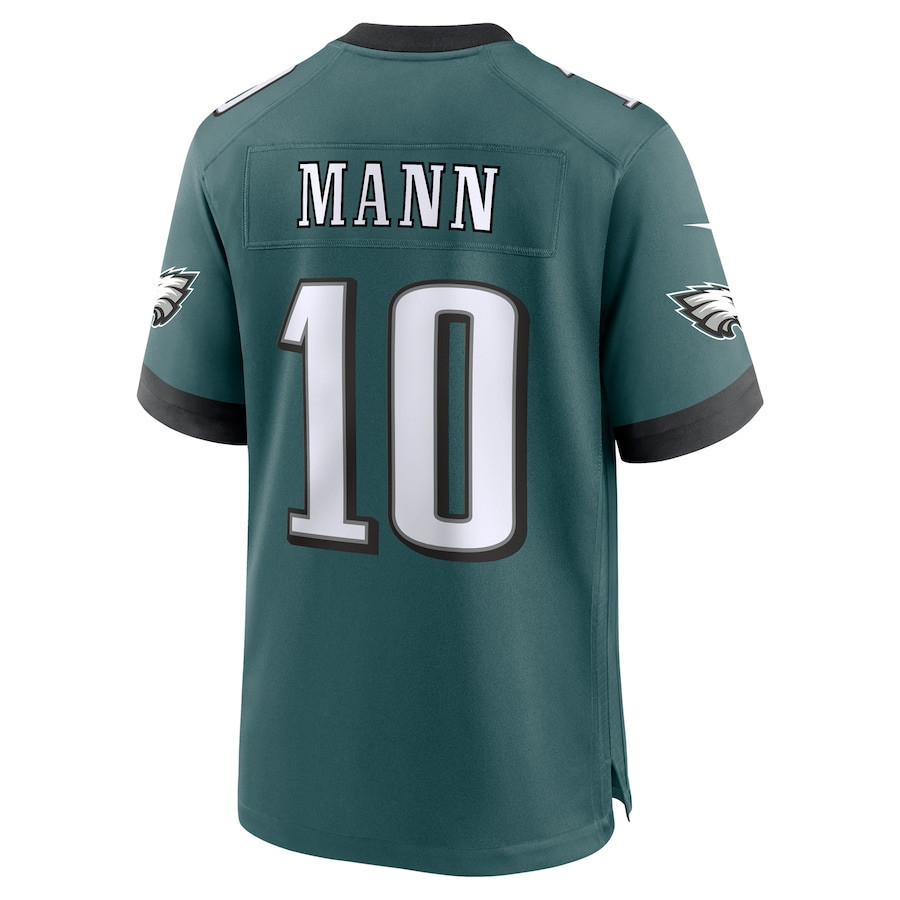 Braden Mann #10 Philadelphia Eagles Super Bowl LIX Midnight Green NFL Jersey Youth