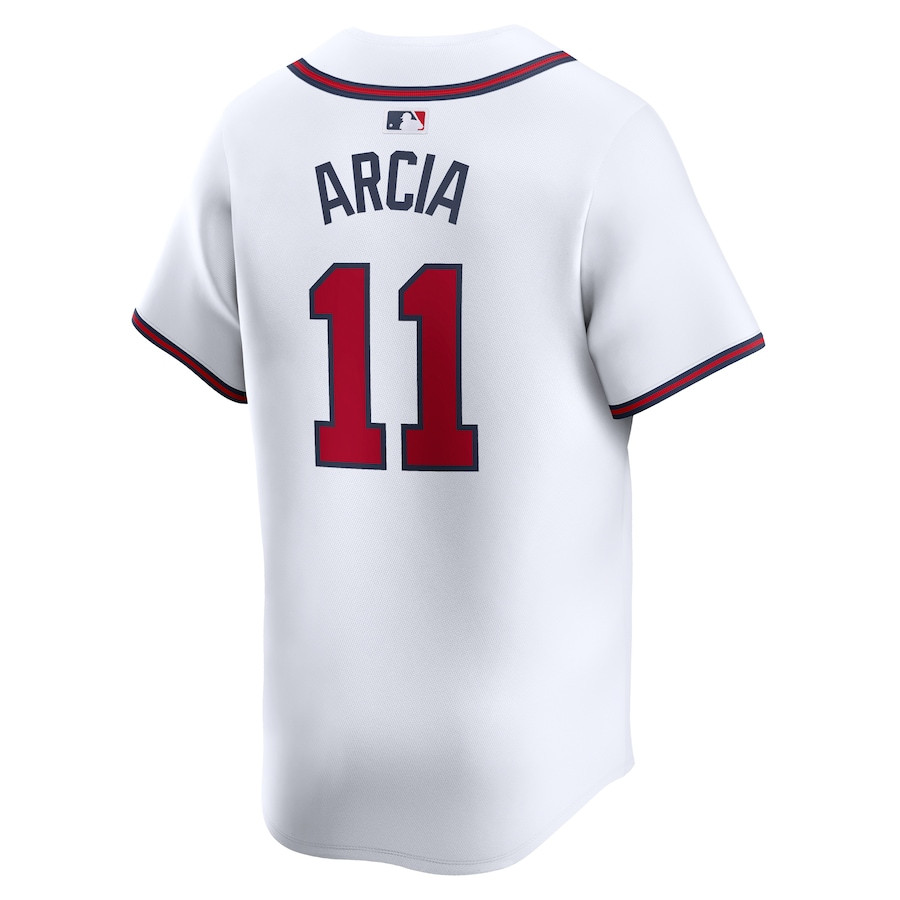 Orlando Arcia 11 Atlanta Braves Home Limited Player White MLB Jersey Men's