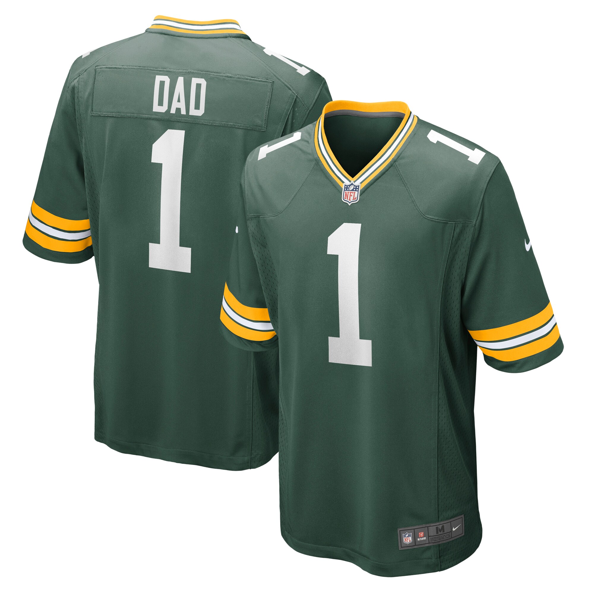 Green Bay Packers Number 1 Dad Green Game NFL Jersey Men's