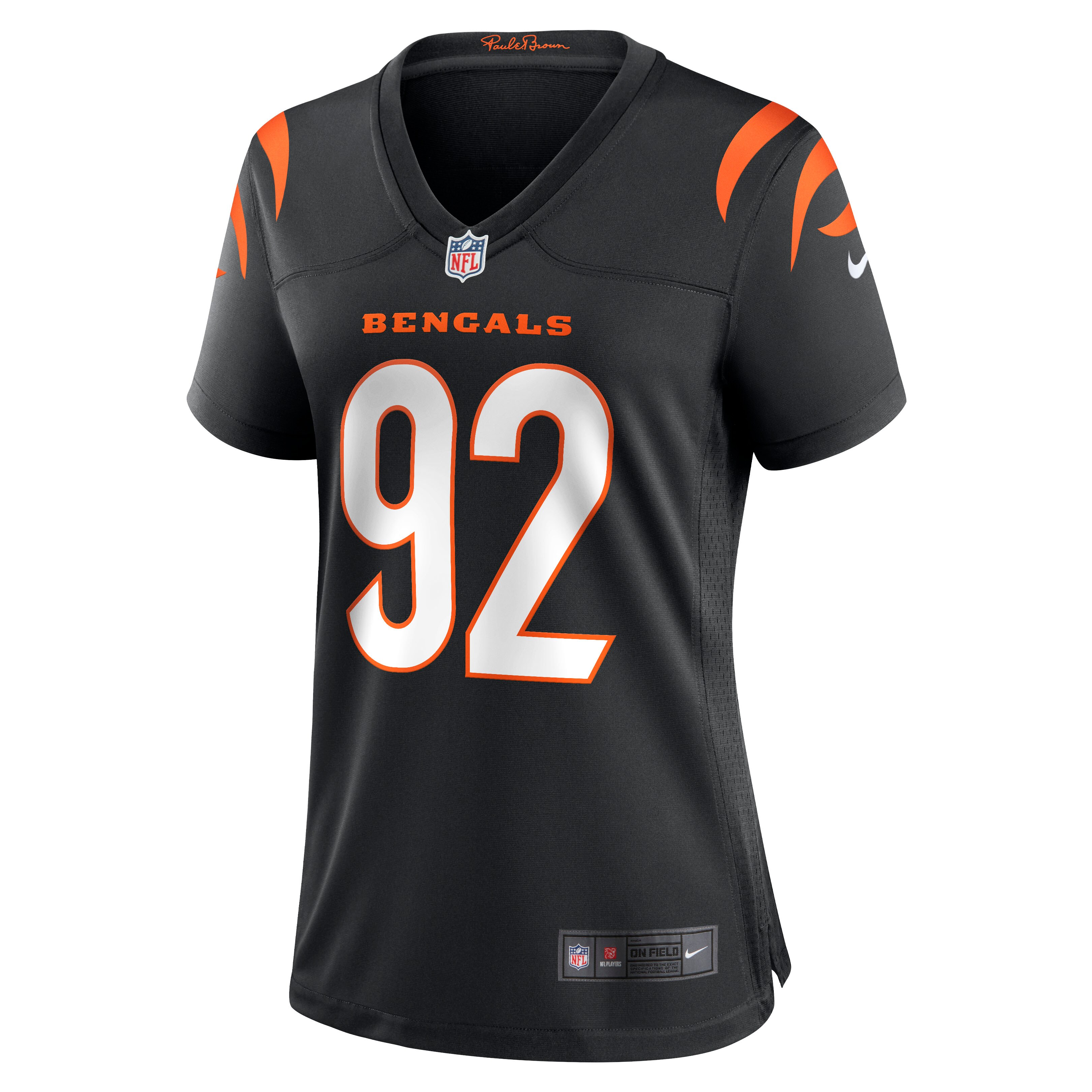 Cincinnati Bengals B.J. Hill Black Game NFL Jersey Women's