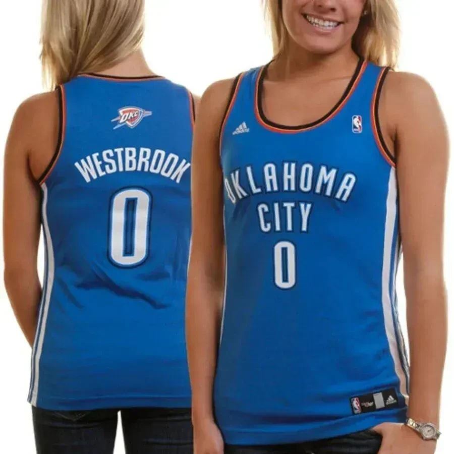 Russell Westbrook Oklahoma City Thunder Fashion Royal Blue NBA Jersey Women's