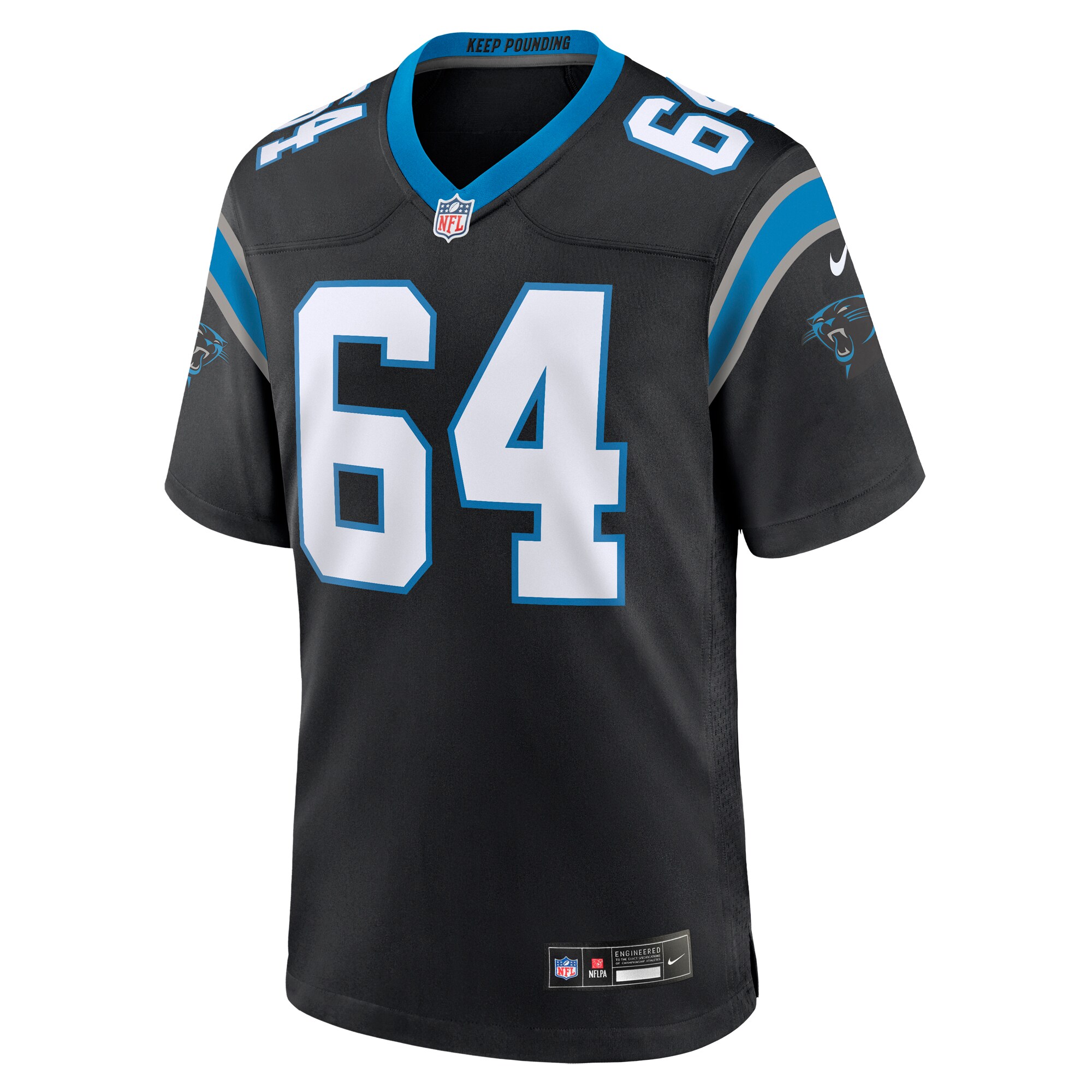 Carolina Panthers Justin McCray Black Team Game NFL Jersey Men's