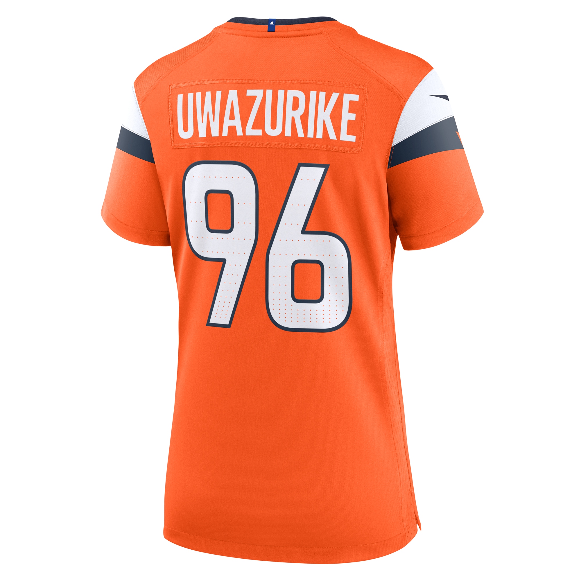 Denver Broncos Eyioma Uwazurike Orange Team Game NFL Jersey Women's