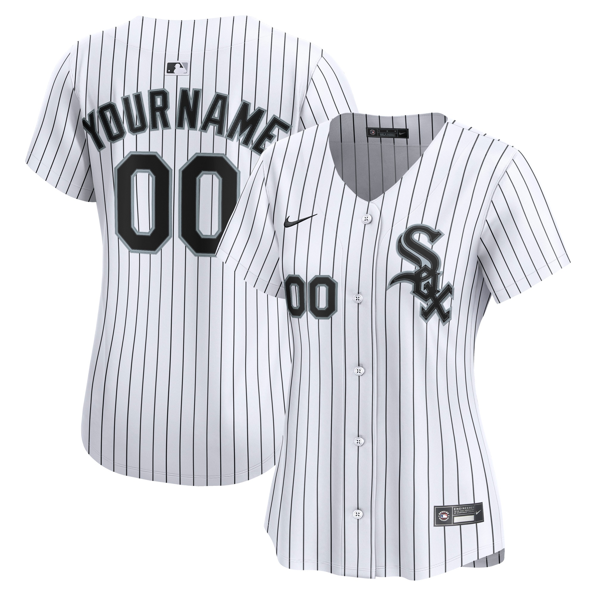 Chicago White Sox White Home Limited Custom MLB Jersey Women's