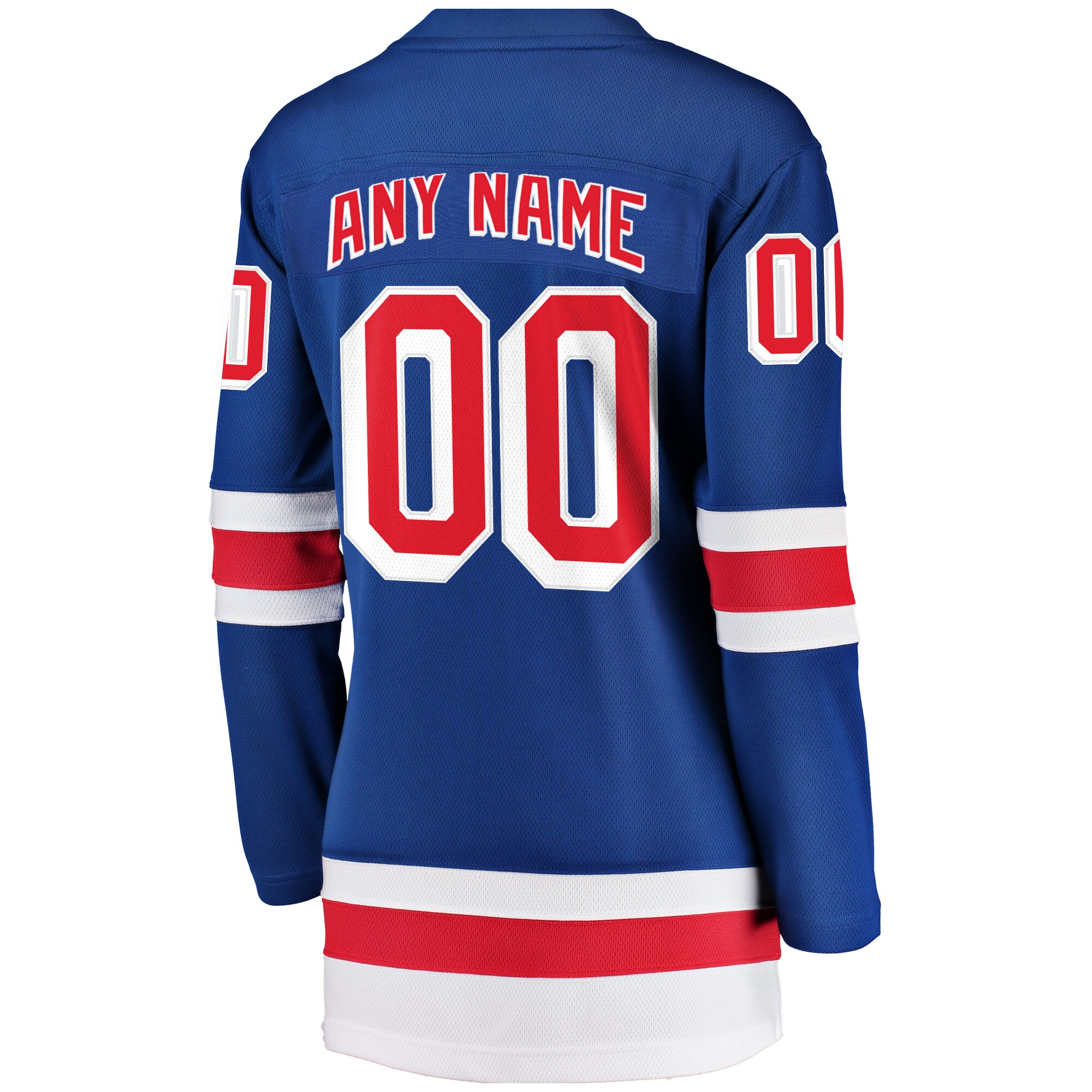 New York Rangers Blue Home Breakaway Custom NHL Jersey Women's
