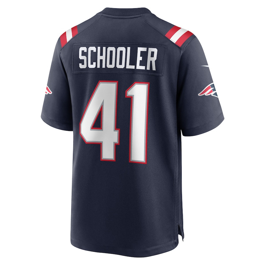 Brenden Schooler 41 New England Patriots Game Navy NFL Jersey Men's