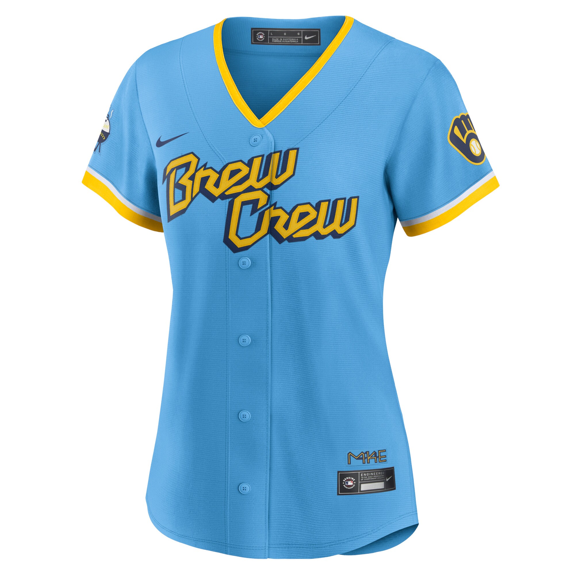 Milwaukee Brewers Powder Blue City Connect Team MLB Jersey Women's