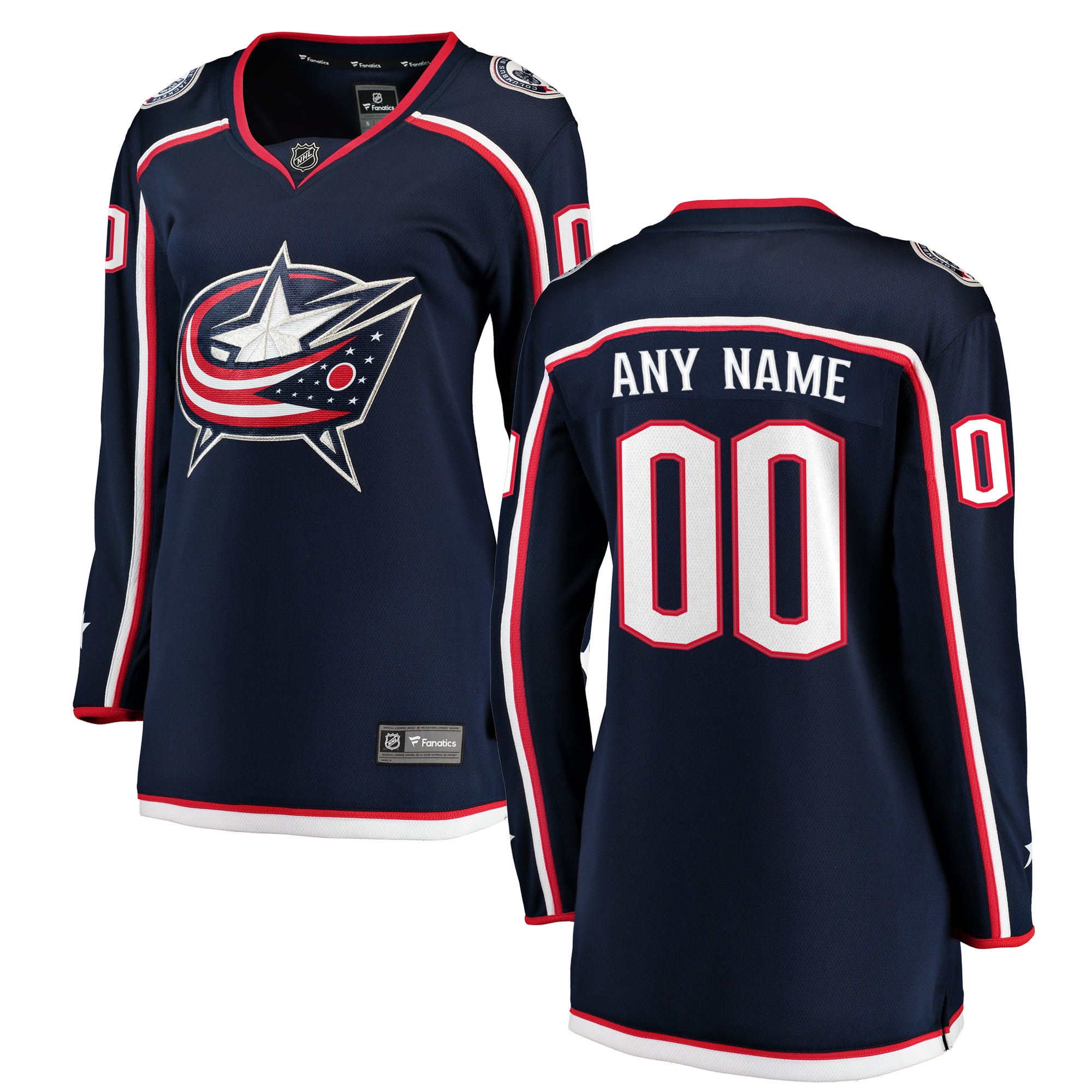 Columbus Blue Jackets Navy Home Breakaway Custom NHL Jersey Women's
