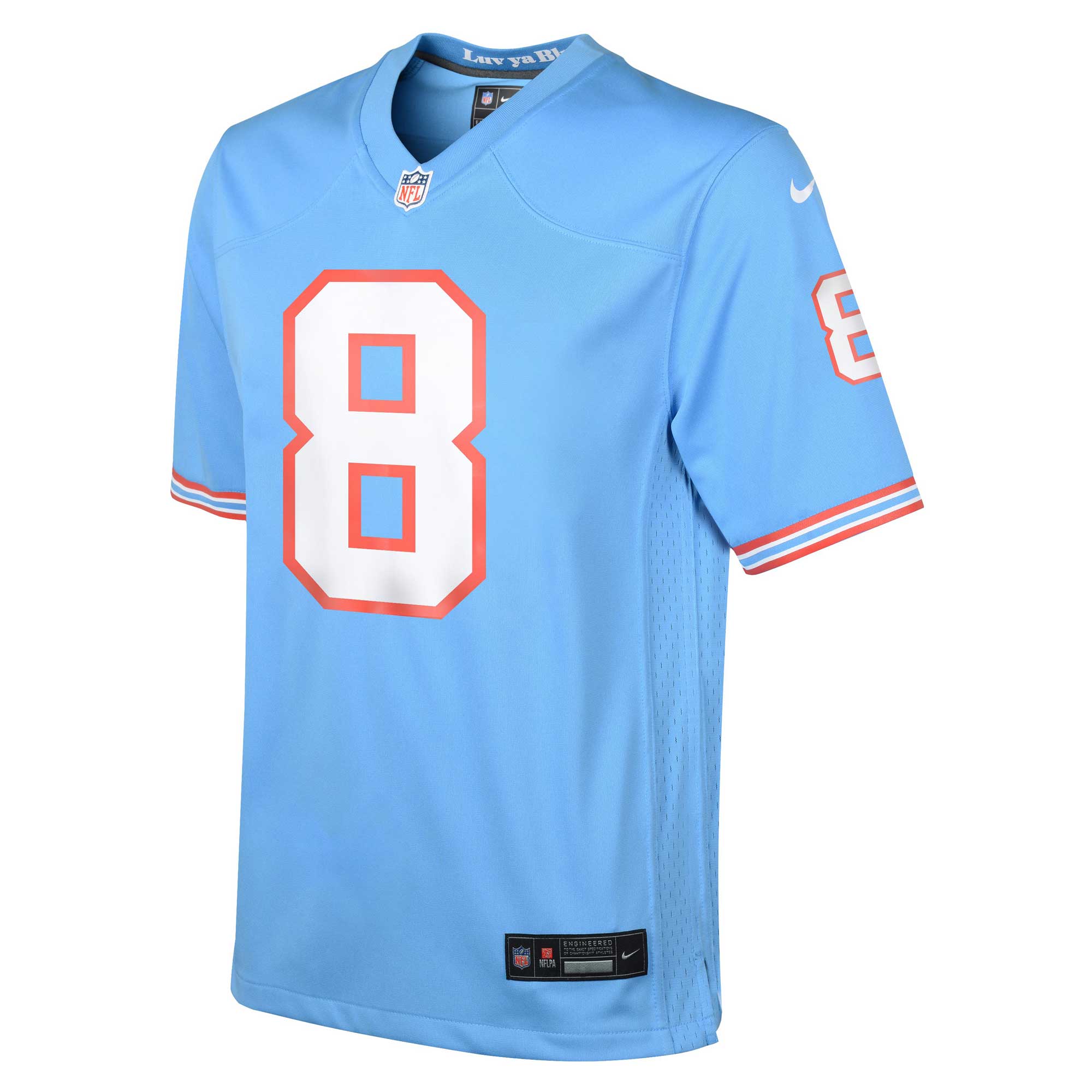 Tennessee Titans Will Levis Light Blue Oilers Throwback ALT2 Player Game NFL Jersey Youth