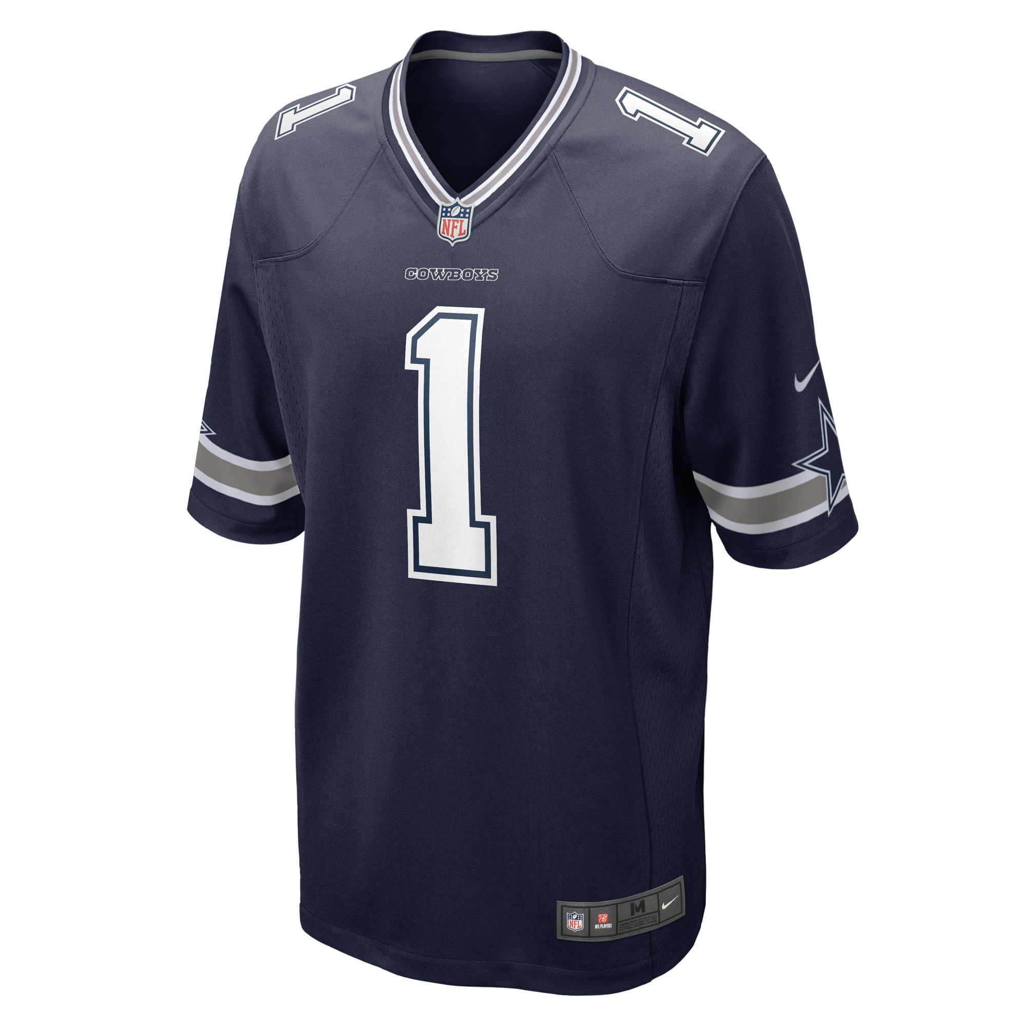 Dallas Cowboys Number 1 Groom Navy Game NFL Jersey Men's