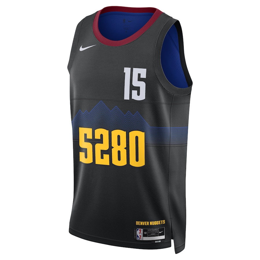 Nikola Jokic 15 Denver Nuggets 2023/24 Swingman Black City Edition NBA Jersey Men's