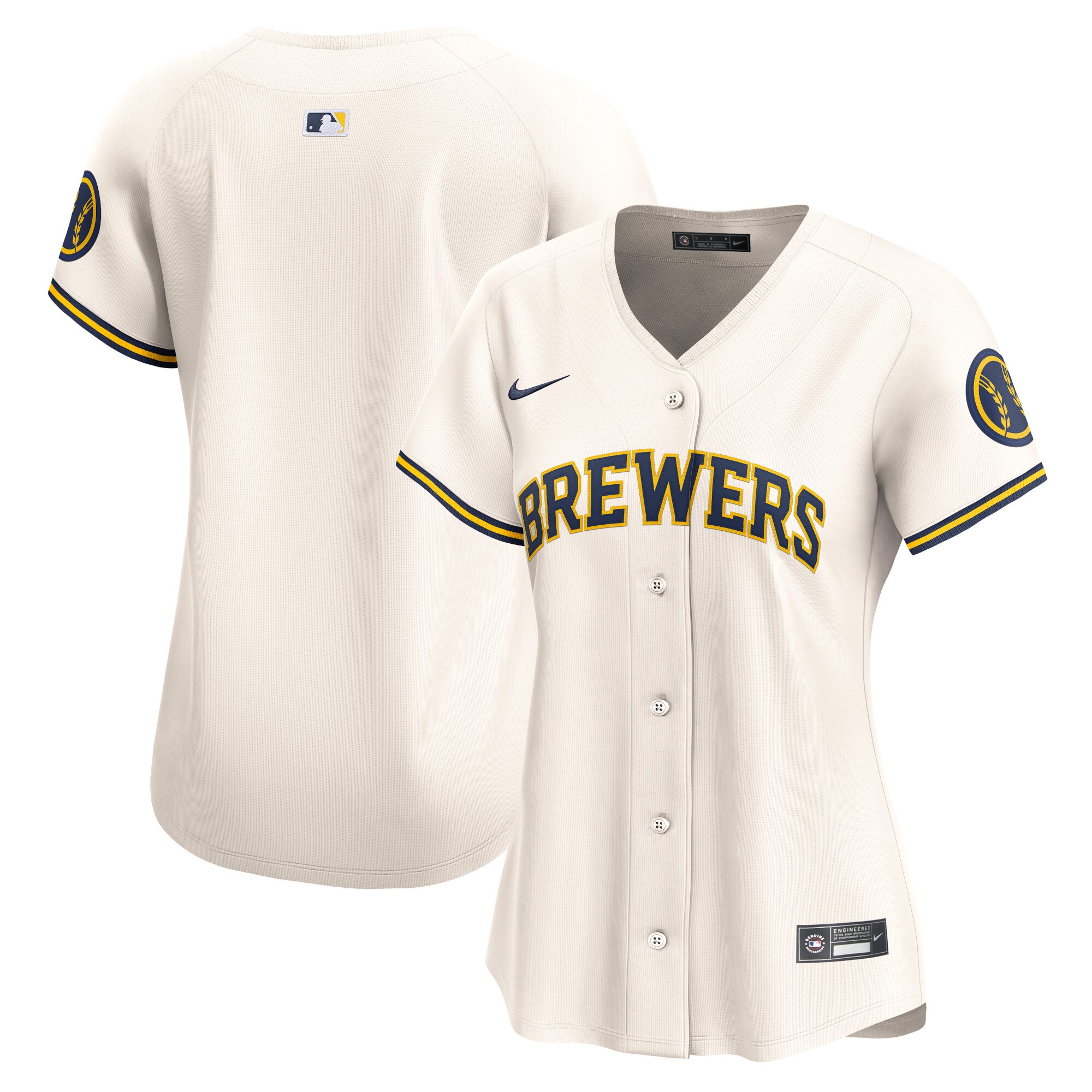 Milwaukee Brewers Cream Home Limited MLB Jersey Women's