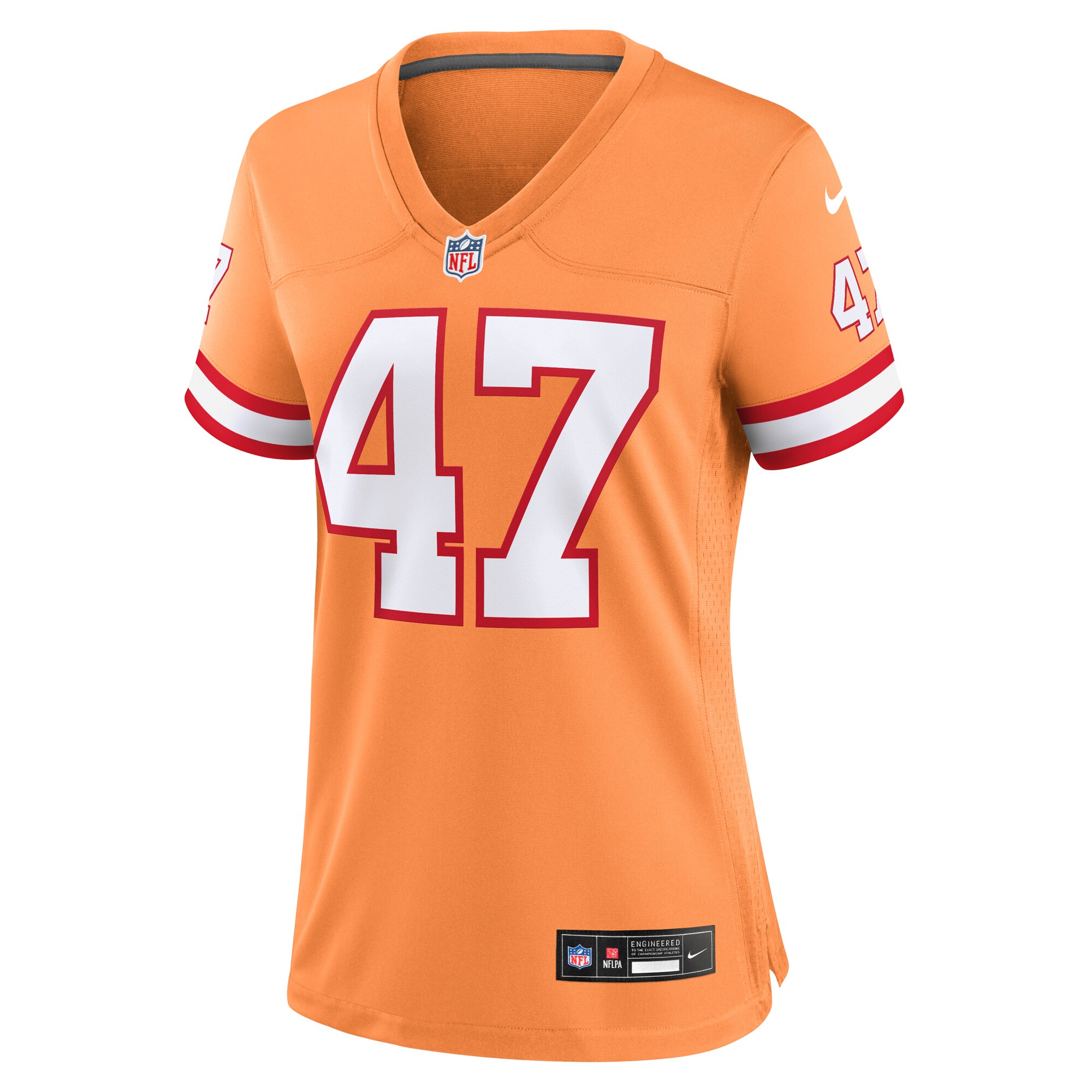 Tampa Bay Buccaneers John Lynch Orange Throwback Game NFL Jersey Women's