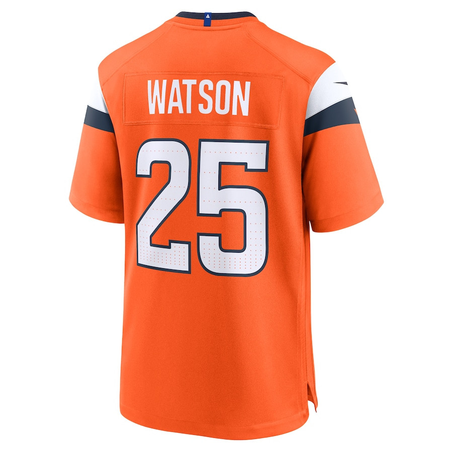 Blake Watson 25 Denver Broncos Team Game Orange NFL Jersey Men's