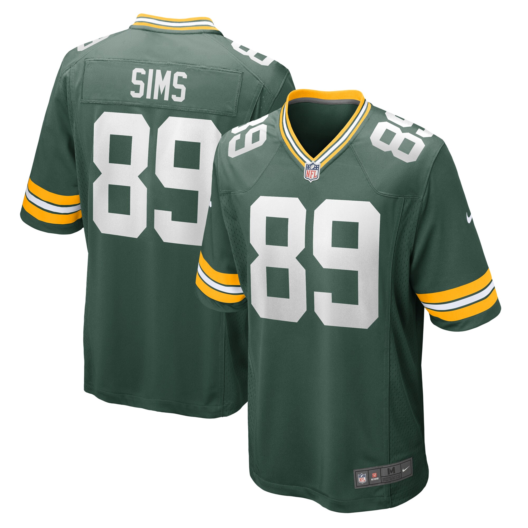Green Bay Packers Ben Sims Green Team Game NFL Jersey Men's