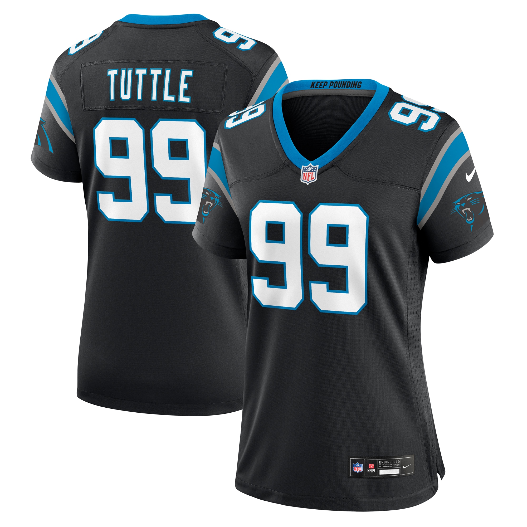 Carolina Panthers Shy Tuttle Black Game NFL Jersey Women's