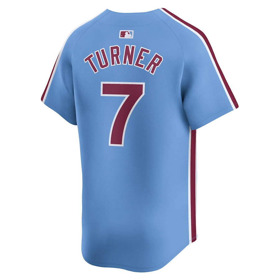 Trea Turner 7 Philadelphia Phillies Alternate Limited Light Blue MLB Jersey Men's