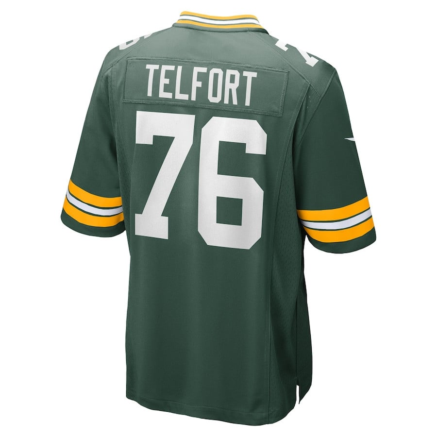Kadeem Telfort 76 Green Bay Packers Game Green NFL Jersey Men's