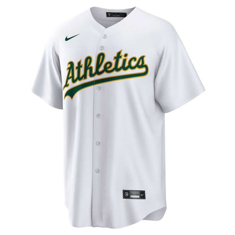 Dany Jim?nez 56 Oakland Athletics Home White MLB Jersey Men's