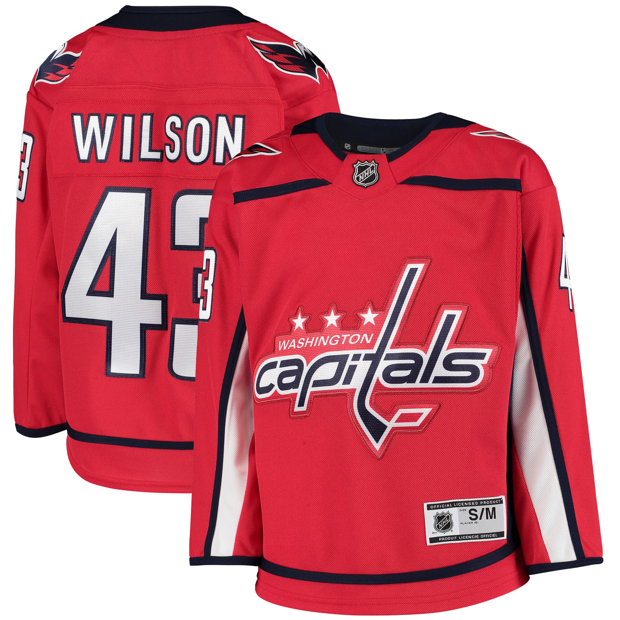 Washington Capitals Tom Wilson Red Home Premier Player NHL Jersey Youth