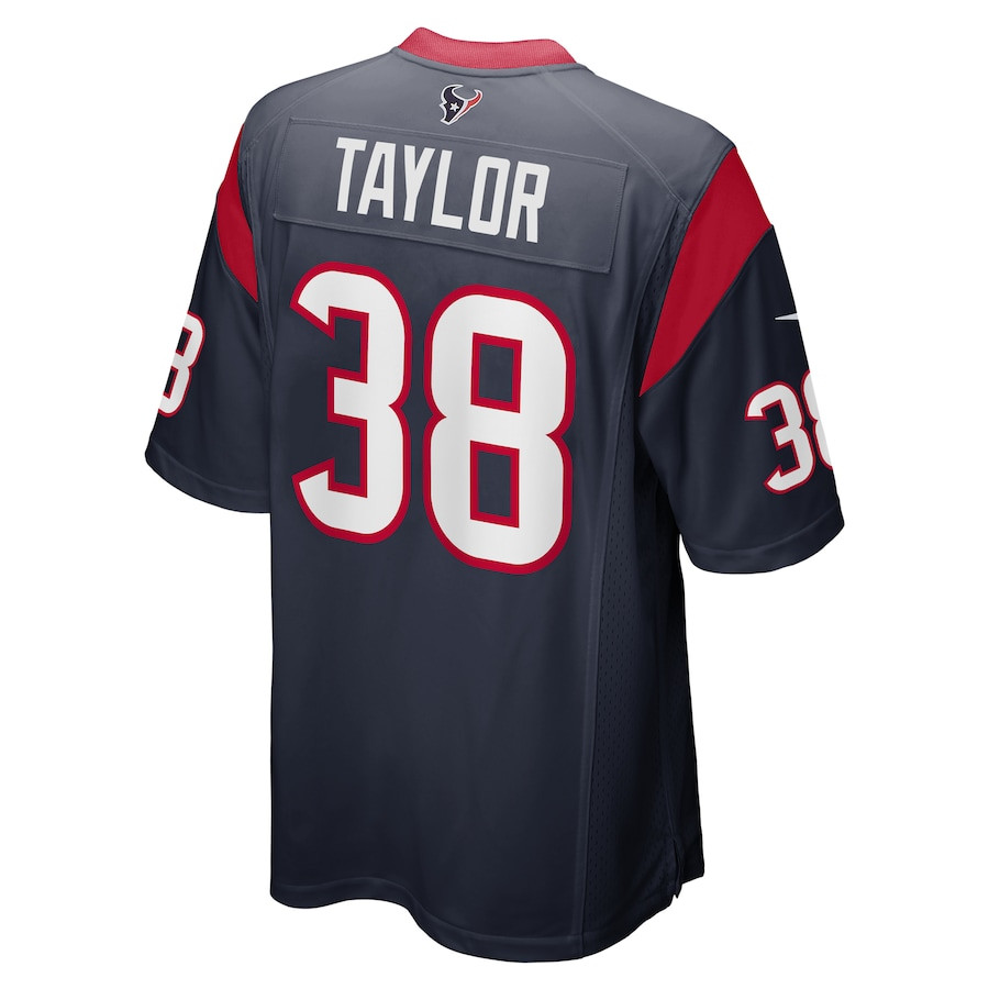 J.J. Taylor 38 Houston Texans Game Navy NFL Jersey Men's