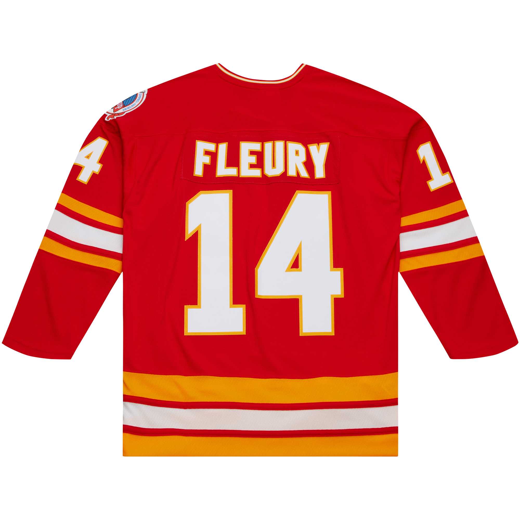 Calgary Flames Theoren Fleury Mitchell Ness Red 1988/89 Blue Line Player NHL Jersey Men's