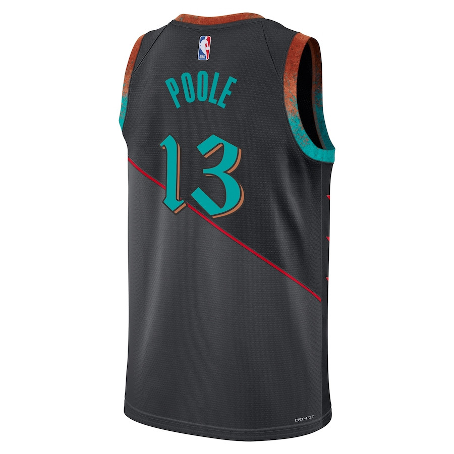 Jordan Poole 13 Washington Wizards 2023/24 City Edition Swingman Black NBA Jersey Men's