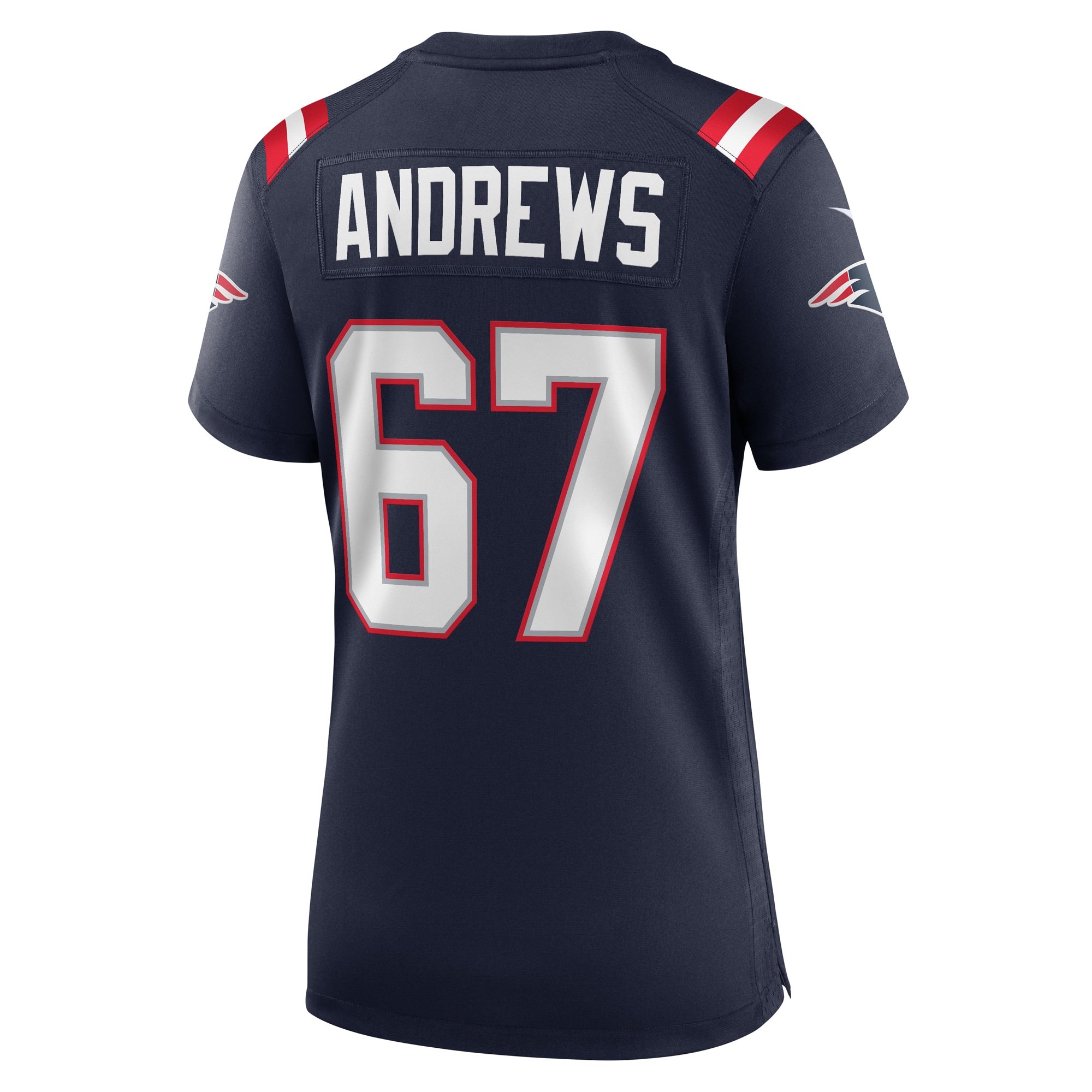New England Patriots Jake Andrews Navy Team Game NFL Jersey Women's