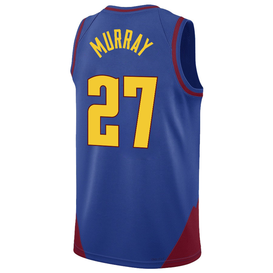 Jamal Murray 27 Denver Nuggets Playmaking Maestro 2023 Champions Swingman Blue NBA Jersey Men's