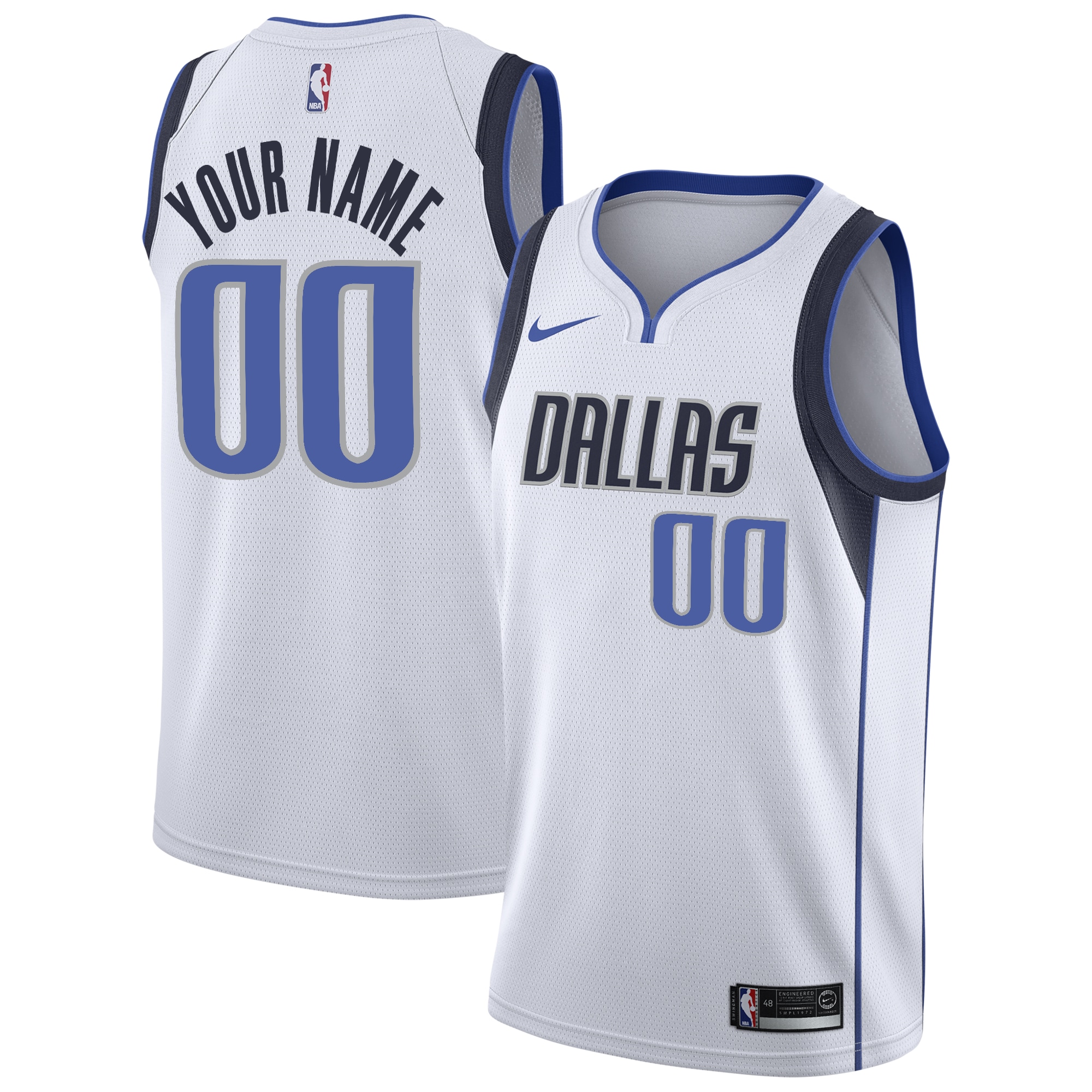 Dallas Mavericks Association Swingman Custom NBA Jersey Youth