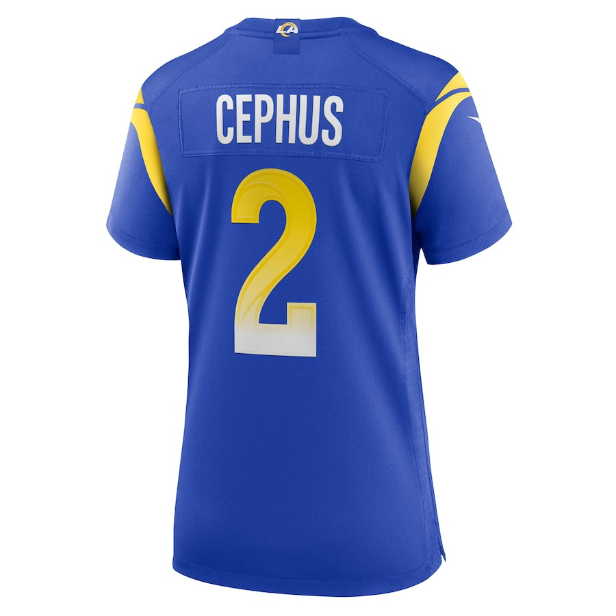 Quintez Cephus 2 Los Angeles Rams Team Game Royal NFL Jersey Women's