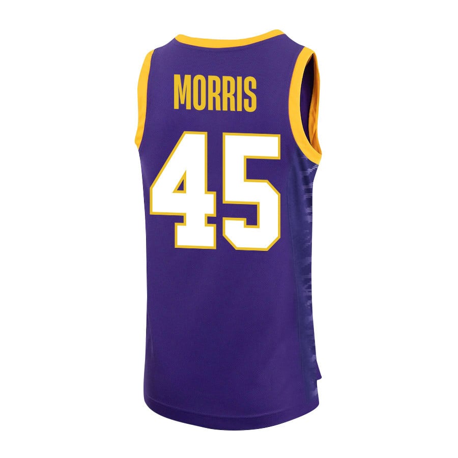 Alexis Morris 45 LSU Tigers 2023 Purple NCAA Jersey Men's