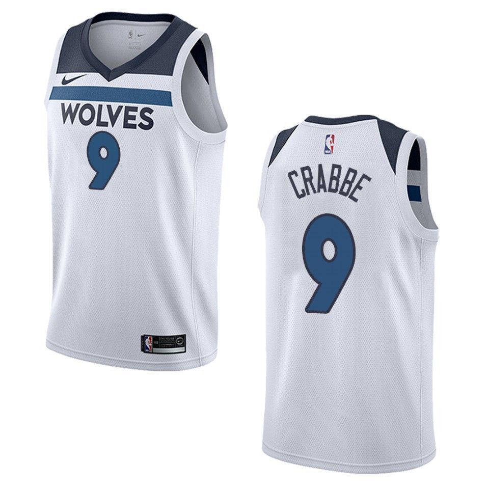 Minnesota Timberwolves 9 Allen Crabbe Association Swingman White NBA Jersey Men's