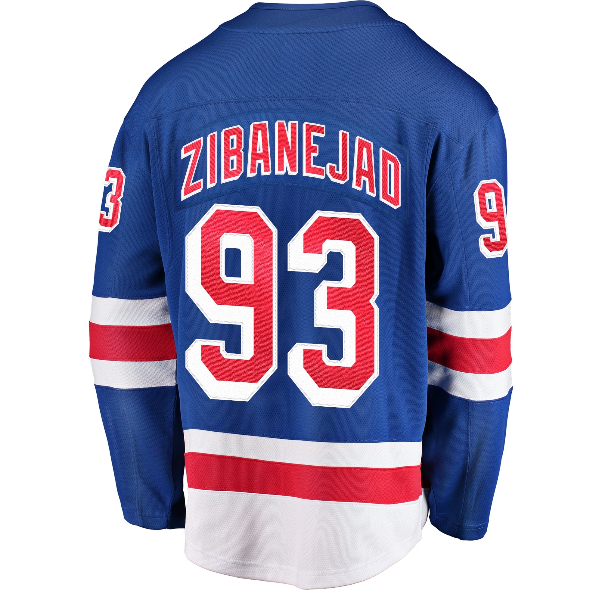 New York Rangers Mika Zibanejad Blue Home Breakaway Player NHL Jersey Men's