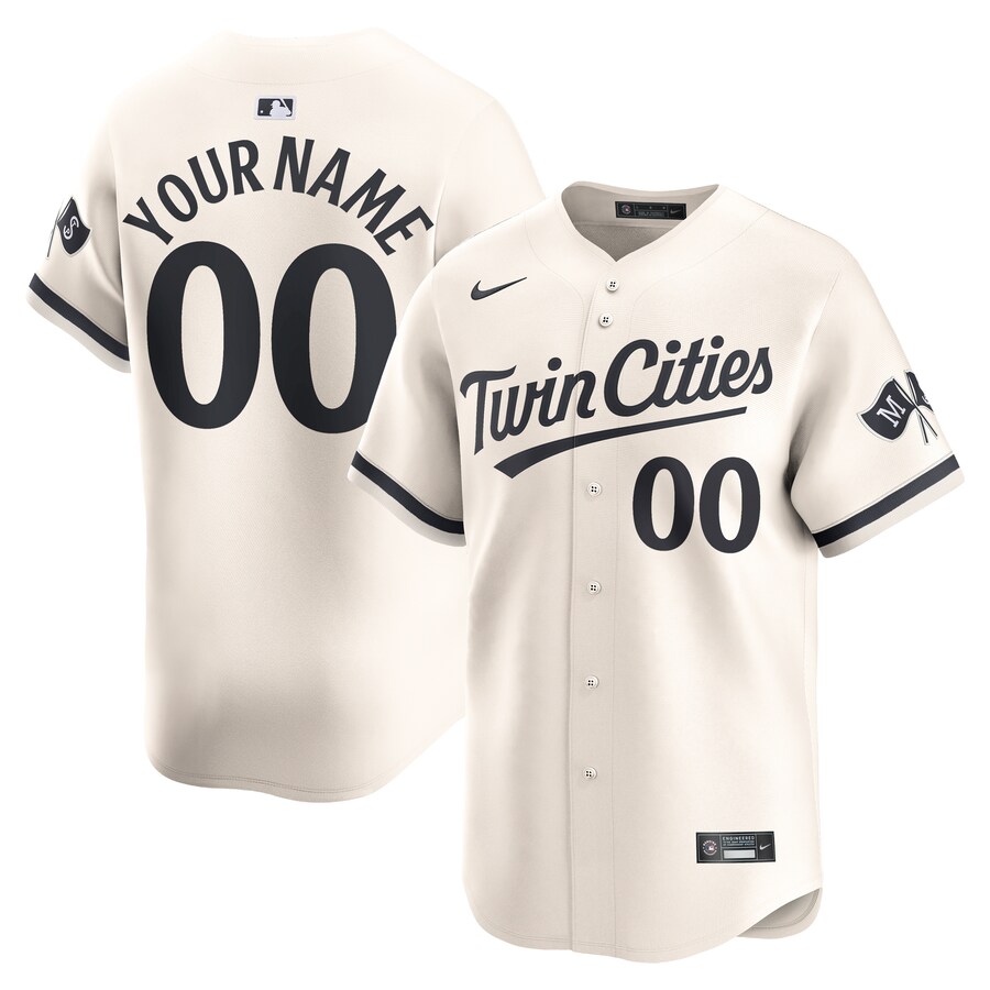 Minnesota Twins Alternate Limited Custom Jersey Cream